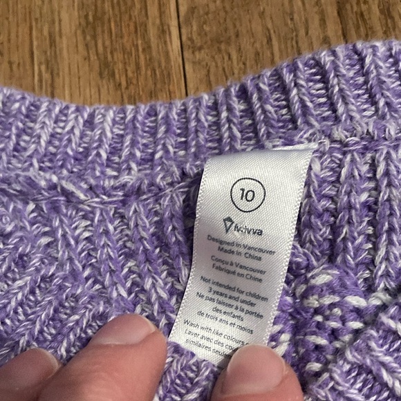 Ivivva Purple Chunky Knit Sweater - Picture 2 of 6